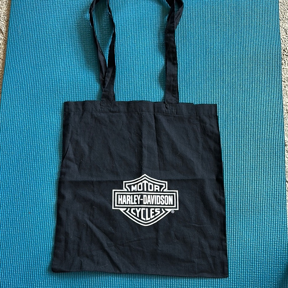 Harley-Davidson Black White Bar Shield Logo Lightweight Tote Bag